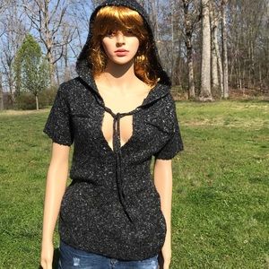 Maurices sparkly sweater with hood